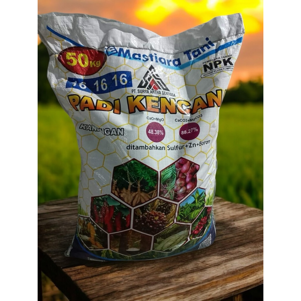 PUPUK NPK 161616 PADI KENCANA 1 SAK REPACK 50 KG