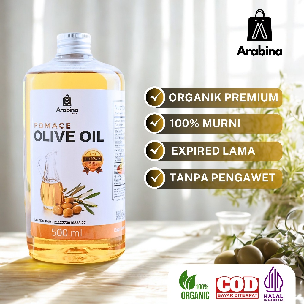 

Arabina Minyak Zaitun 100% Asli Pomace Oilve Oil Untuk Memasak