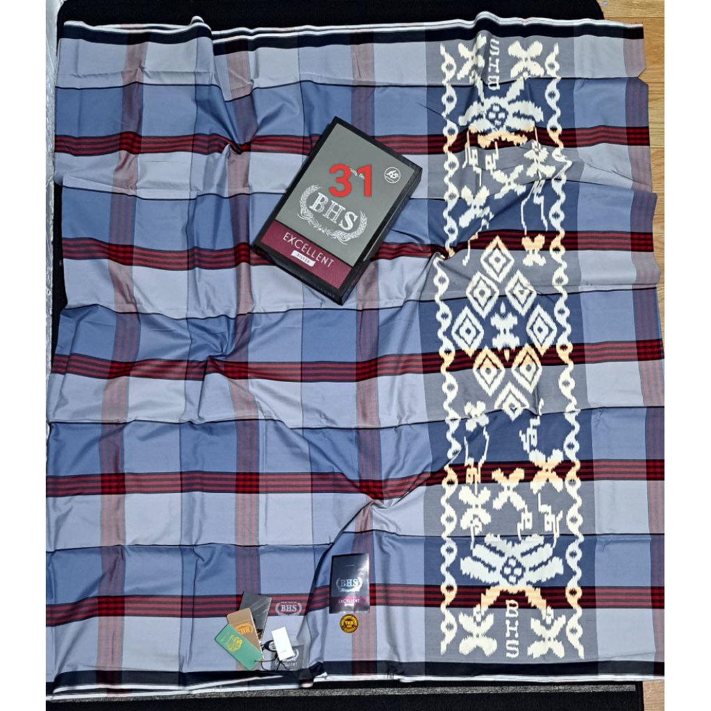 SARUNG BHS EXELLENT TKB KBS (BERTANDA TANGAN) Motif tkb tumpal kembang kombinasi bahan mercerized