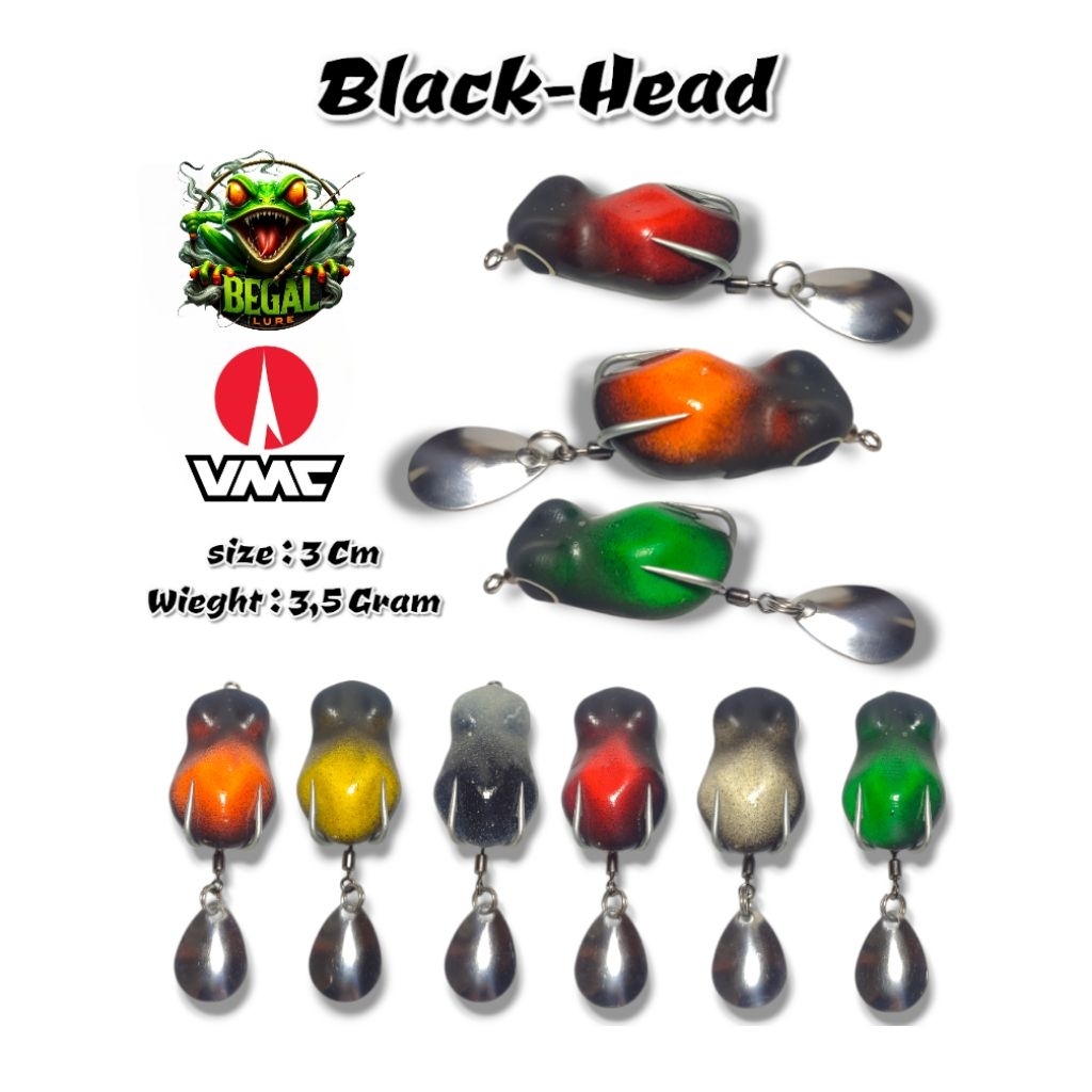 kodok palsu Umpan Mancing Casting Gabus Soft Frog Killer Begal lure 3 Cm DH VMC