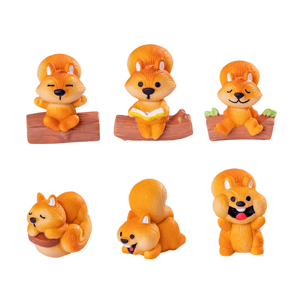 Miniatur Micro Landscape Tupai Squirrel Figure