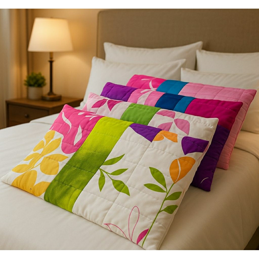 Sarung Bantal Sambung uk 45 x 60 cm Motif Acak Pillow Cover Aesthetic 45x60 45cm 60cm Perca Katun Si