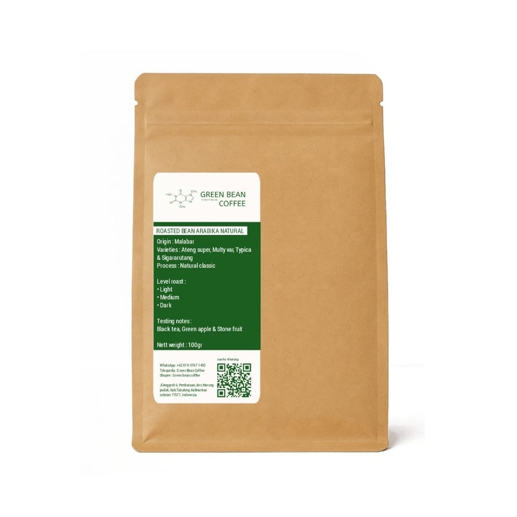 

Roasted Bean Arabika Natural 100 gr