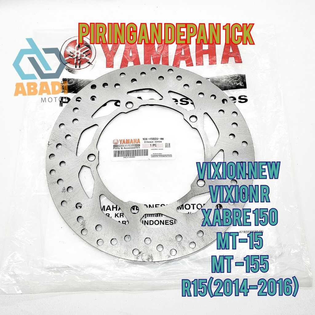 Piringan Depan Ori Yamaha 1CK Vixion New Vixion R Xabre 150 MT 155 R15 Disc Brake Piring Cakram Depa
