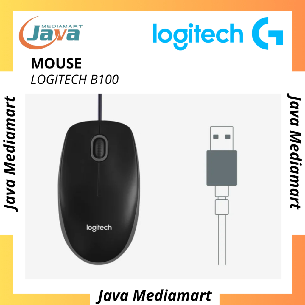 Logitech B100 - Mouse Usb Logitech B100 Garansi Resmi