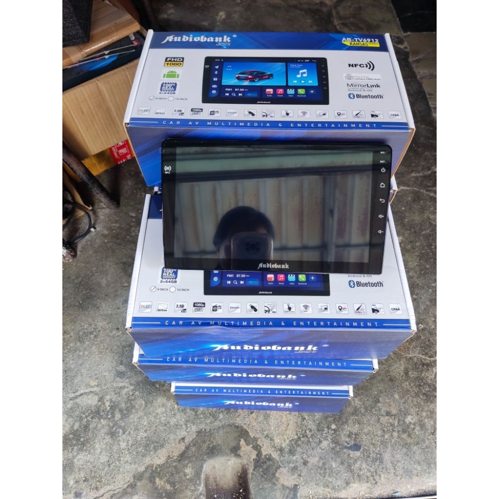 TV android 9 inch ram 2 NFC Audiobank