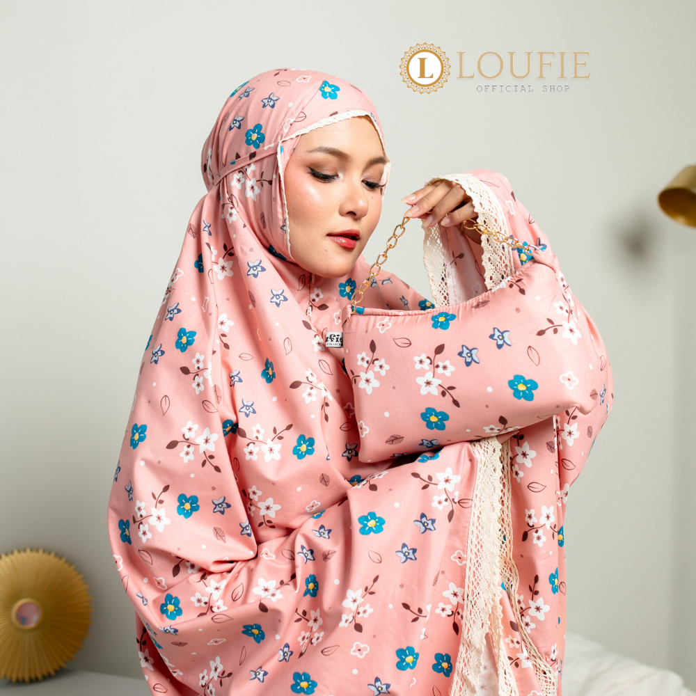 LOUFIE - Mukena Dewasa Katun Motif Syahira