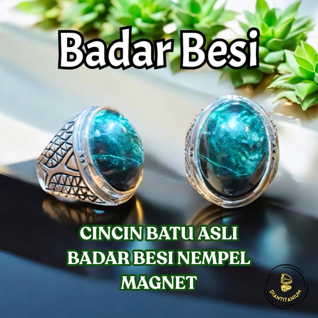 CINCIN BATU ASLI BADAR BESI NEMPEL MAGNET