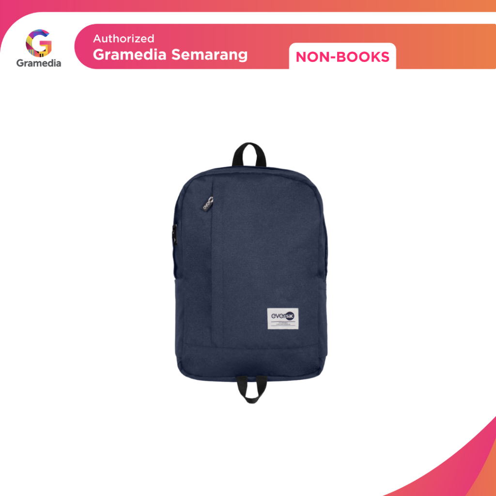 Gramedia - Eversac Backpack Junio Boxy Navy (Eversac)