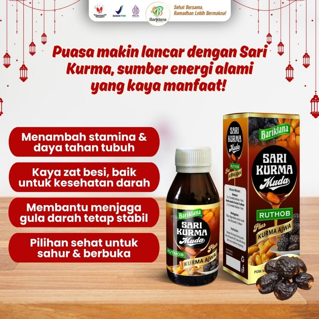 

SARI KURMA MUDA PLUS KURMA AJWA || 125ML