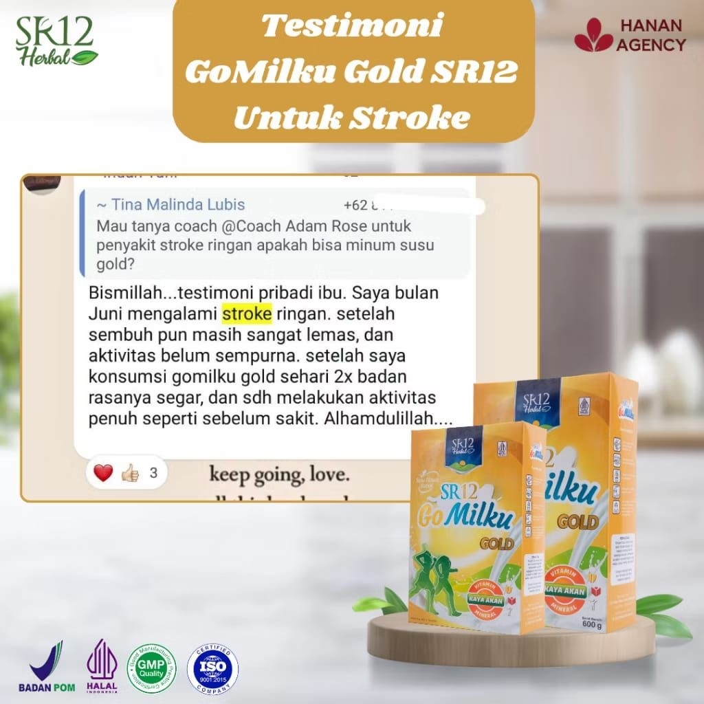 

Gomilku Gold SR12 - Susu Etawa - Tanpa Gula - Untuk Nyeri Sendi