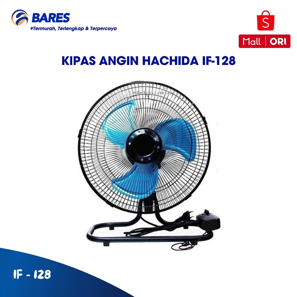 Hachida IF - 128 2 in 1 Kipas Angin Meja Dan KIpas Angin Dinding