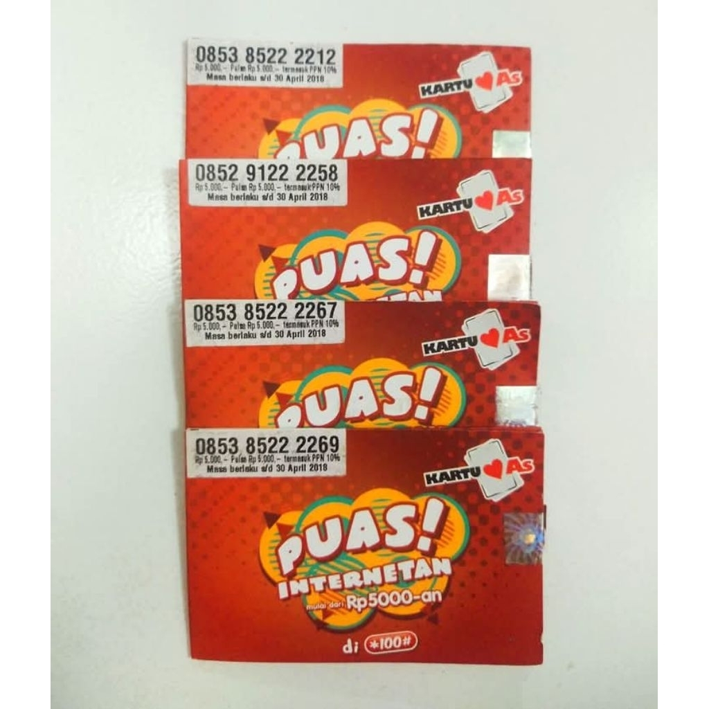 Kartu As Jadul 2018 Nomor Cantik Kartu As Lawas Combo Sakti random Masih Aktif Terawat