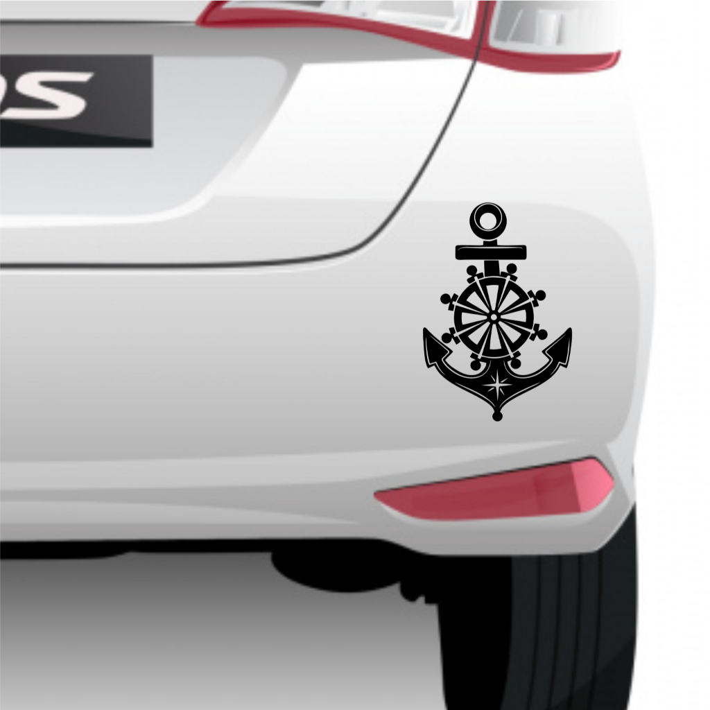 sticker mobil jangkare kapal cutting stiker jangkar kapal variasi bumper mobil keren murah berkualit