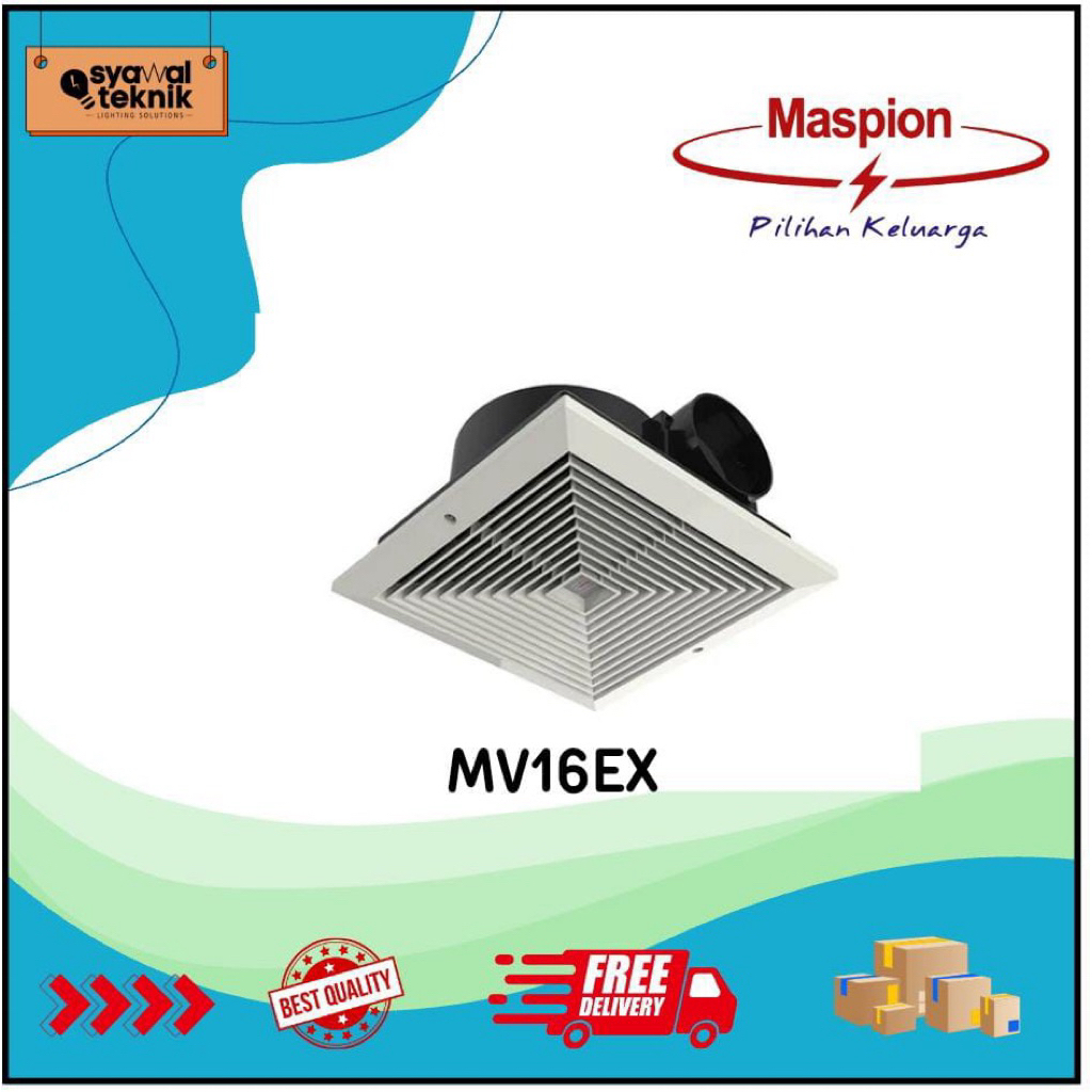 Maspion Ceiling Blower Exhaust Fan Plafon Exhos Plavon 4 Inci Kipas Angin Hisap Ventilasi | MV16EX