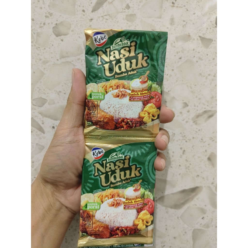 

Kobe Bumbu Aduk Nasi Uduk Kemasan 1 Renceng isi 10 Sachet