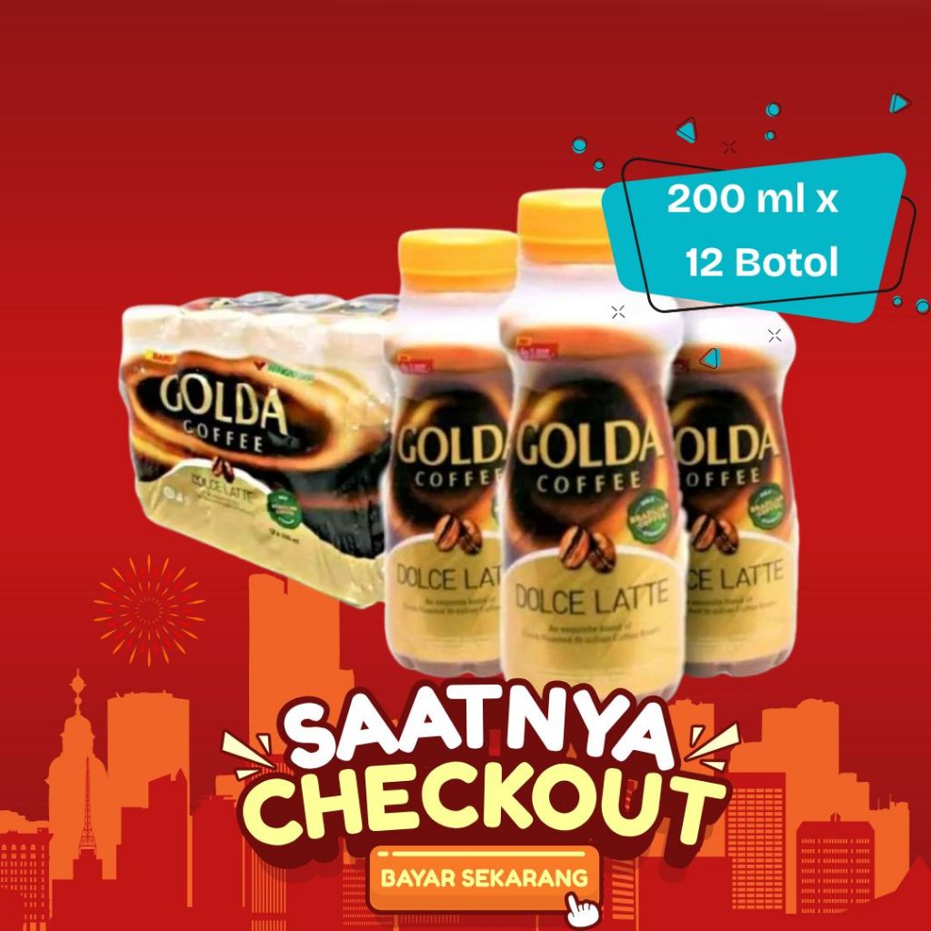 

GOLDA COFEE MINUMAN KOPI 200ML 1 PACK ISI 12 BOTOL