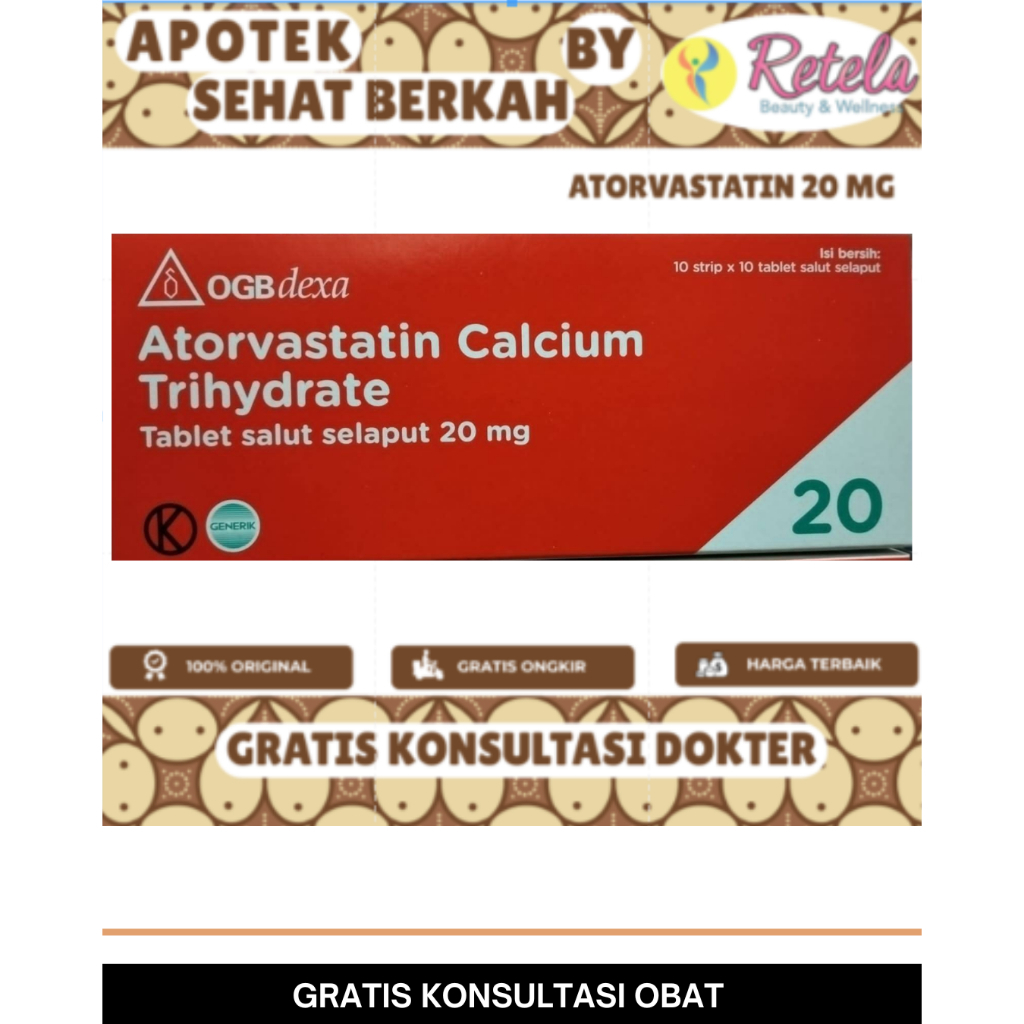 Atorvastatin 20 mg OGB DEXA 1 strip 10 tablet