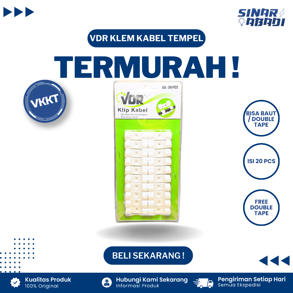 VDR Klem Kabel Tempel Double Tape / Baut