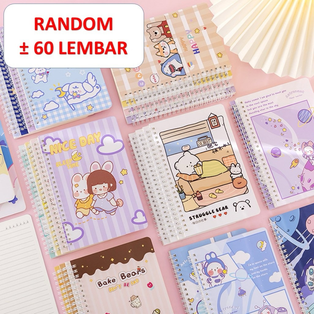 

Buku Diary A5 Aesthetic Motif Kartun Gaya Retro Isi 60 Lembar Buku Catatan Notebook Buku Tulis Garis A5 Spiral