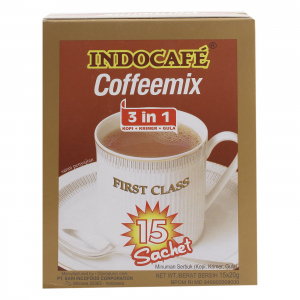 

INDOCAFE Coffee Mix 3-in-1 Pouch 15x20g – Kopi Instan Praktis dengan Gula dan Krimer, Nikmat Setiap Saat
