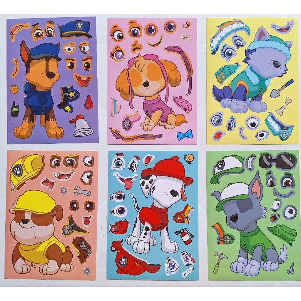 

DIY Sticker Paw Patrol Edition - Stiker ekspresi wajah - Stiker edukasi