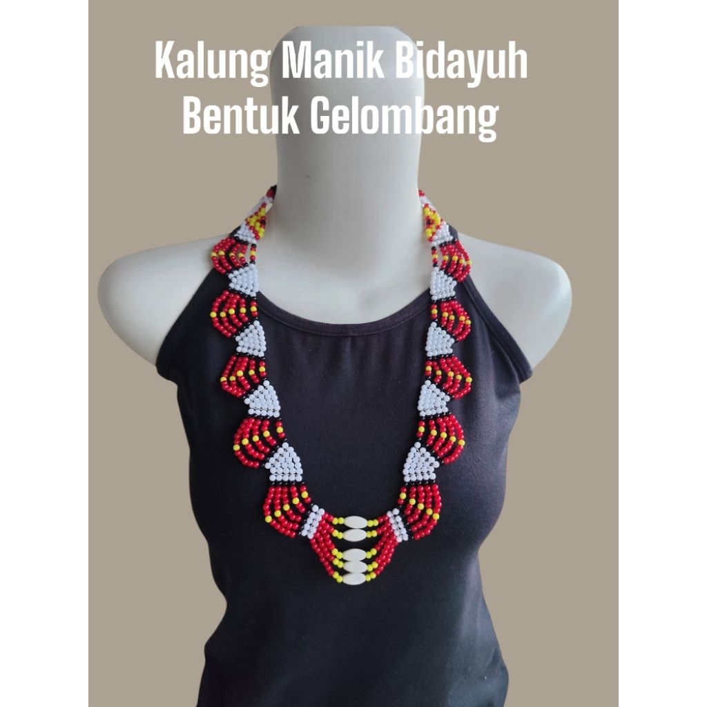 Kalung manik / kalung dayak / kalung manik dayak / kalung manik bidayuh / kalung dayak Kalimantan / 