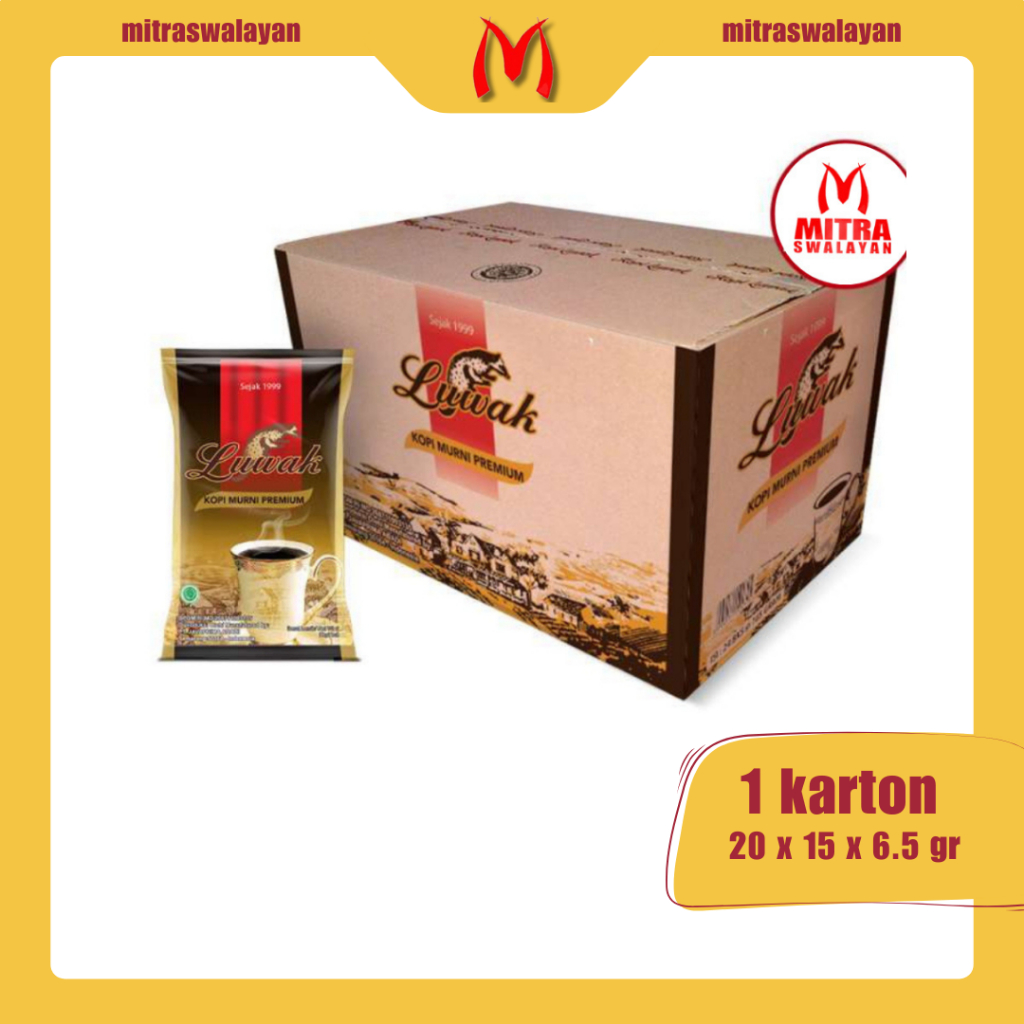 

Kopi Luwak Arabica 1 Karton isi 20 renceng @6,5 gr