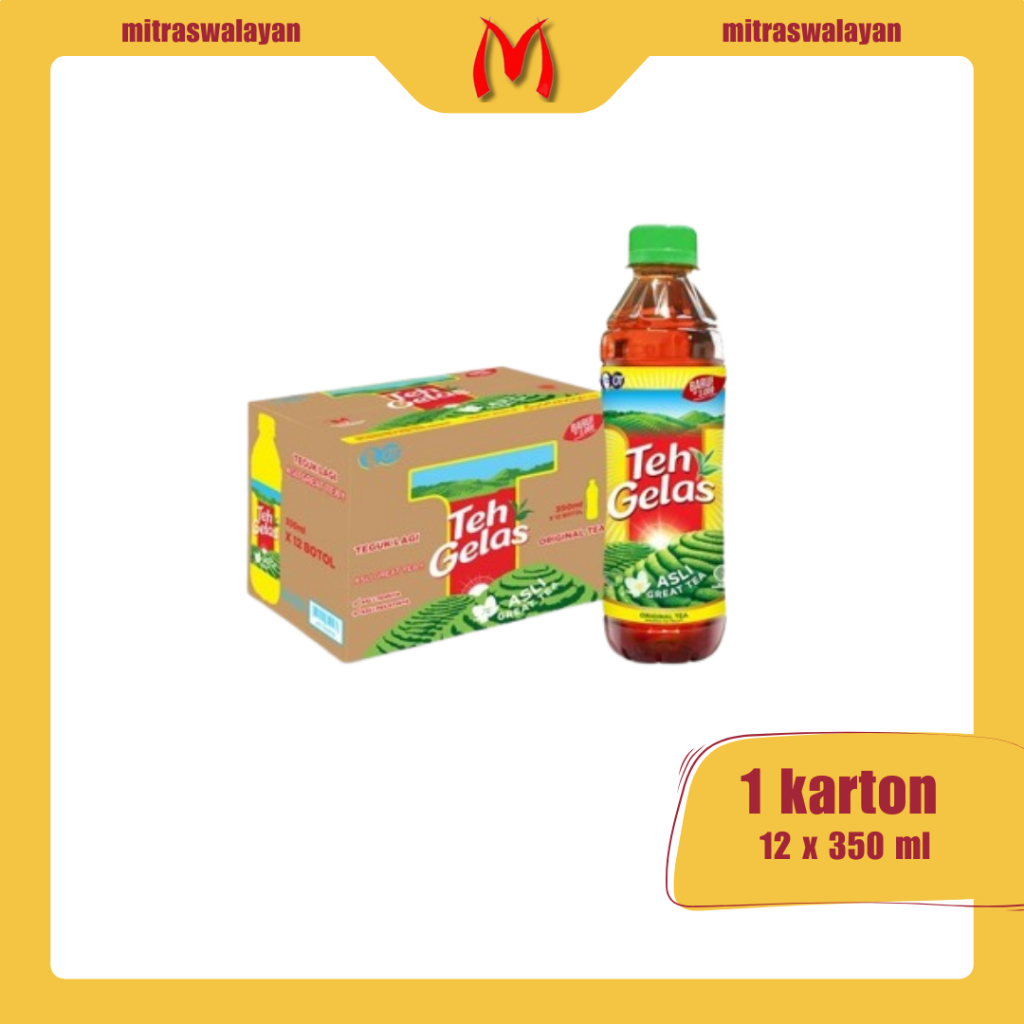 

TEH GELAS Kemasan Botol 1 karton isi 12 Botol @350 ml