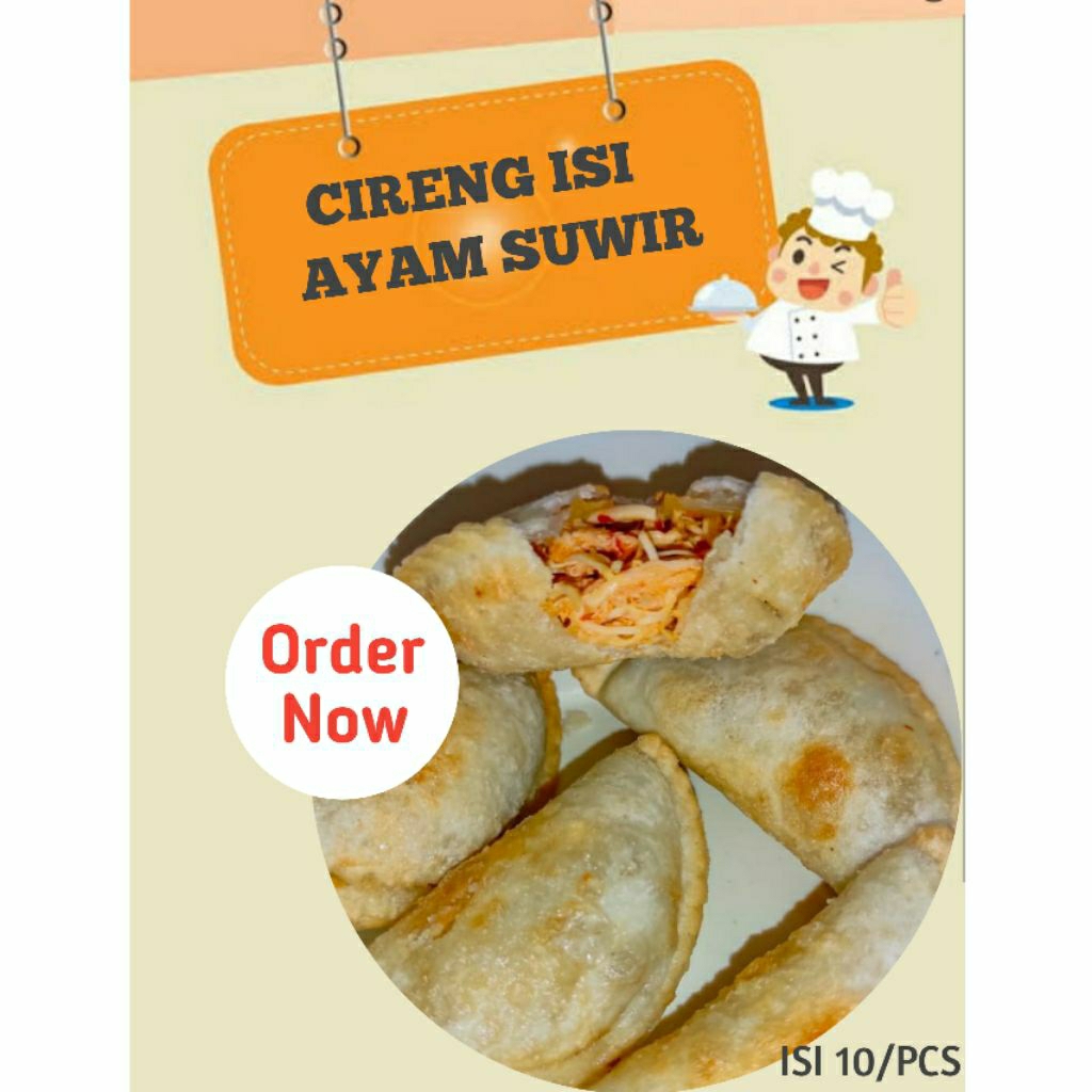 

Cireng Isi Ayam Suwir Pedas,Isi 10 pcs