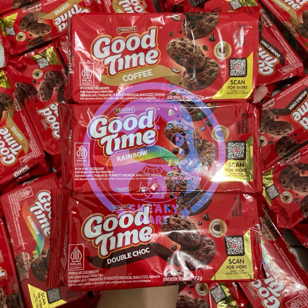 

GOOD TIME COOKIES DOUBLE CHOC RAINBOW COFFEE 72gr