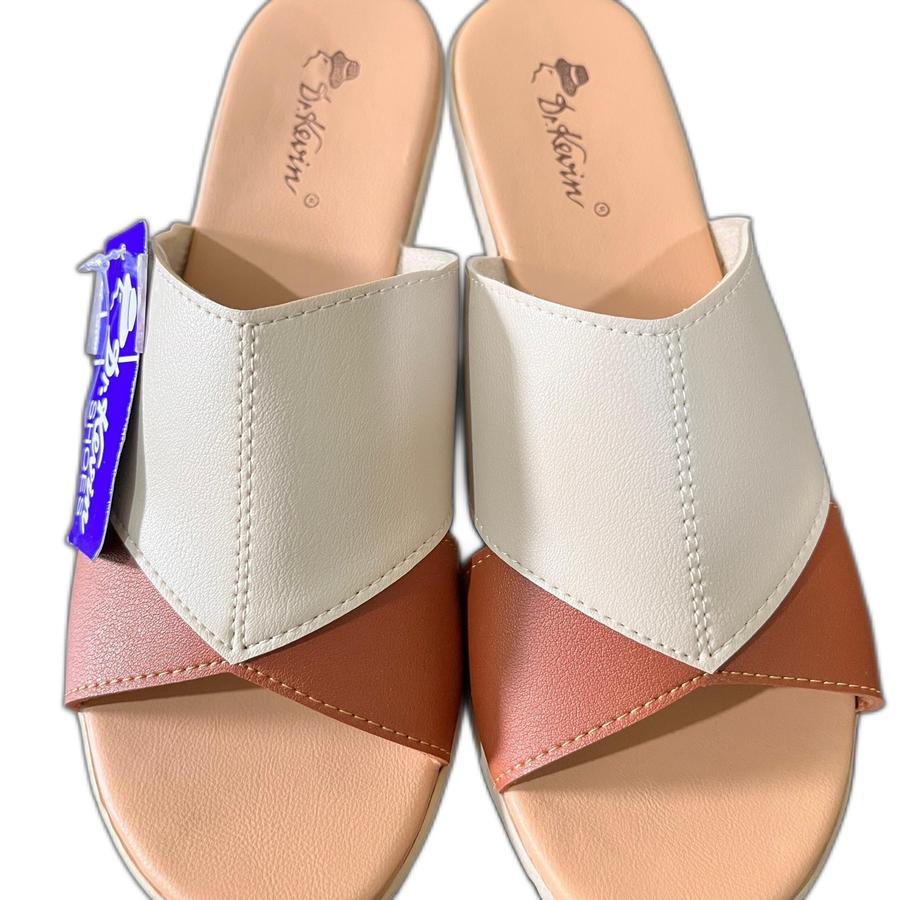 Dr. Kevin Sandal Wanita Cream Tan 571-096 Wedges