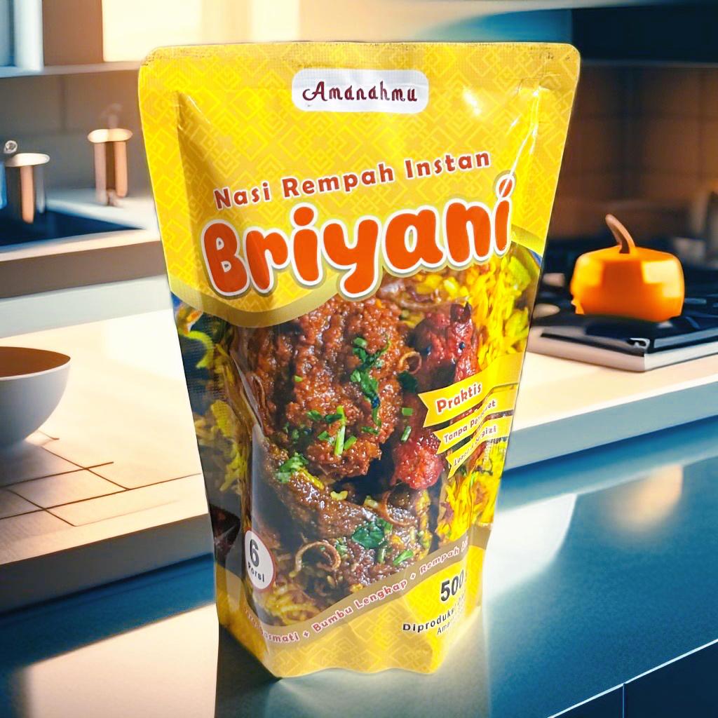 

Nasi Briyani 500 gram Bumbu Instan Masakan Arab ( 5-6 porsi ) Paket Bumbu Dan Beras Nasi Biryani