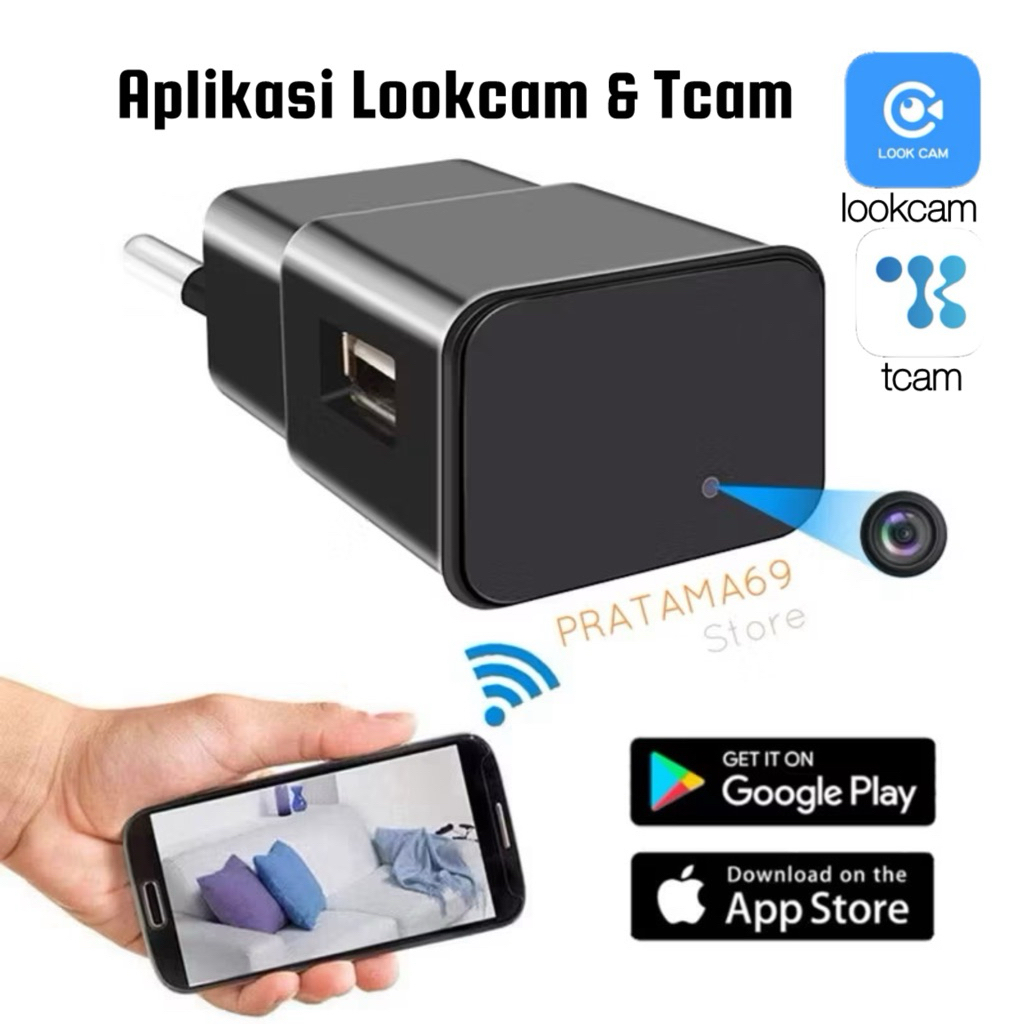 Camera Mini Wifi Model Charger HP Spy Cam CCTV