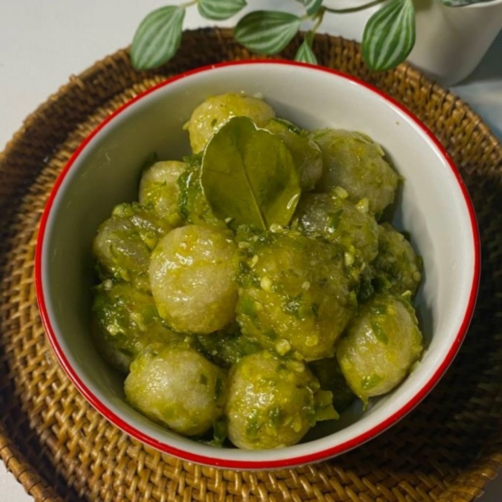 

Cilok Goang Sambel Ijo 1 Pics Isi 12 biji/ 5 pics/ Murah/ Pedas/ Frozen food