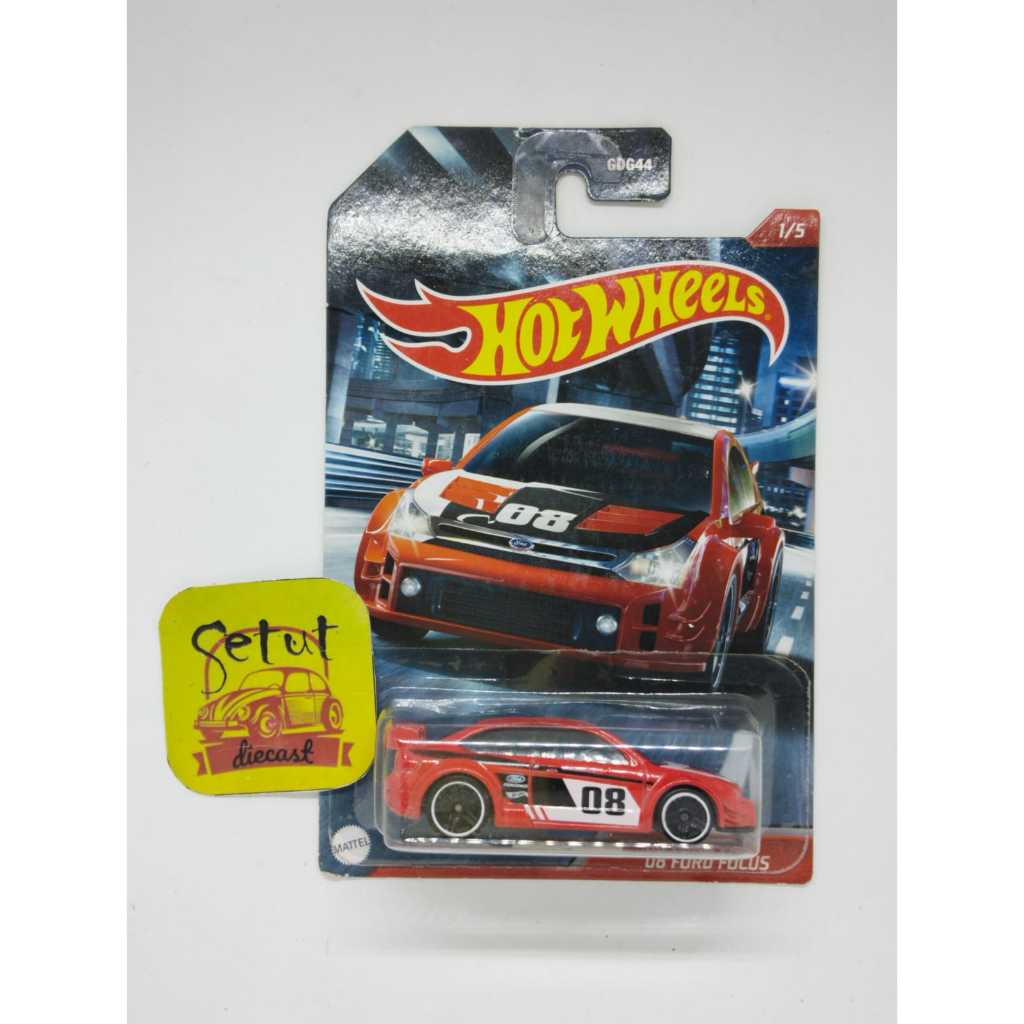 HOT WHEELS HOTWHEELS CULT RACERS NIGHT 08 FORD FOCUS MERAH RED