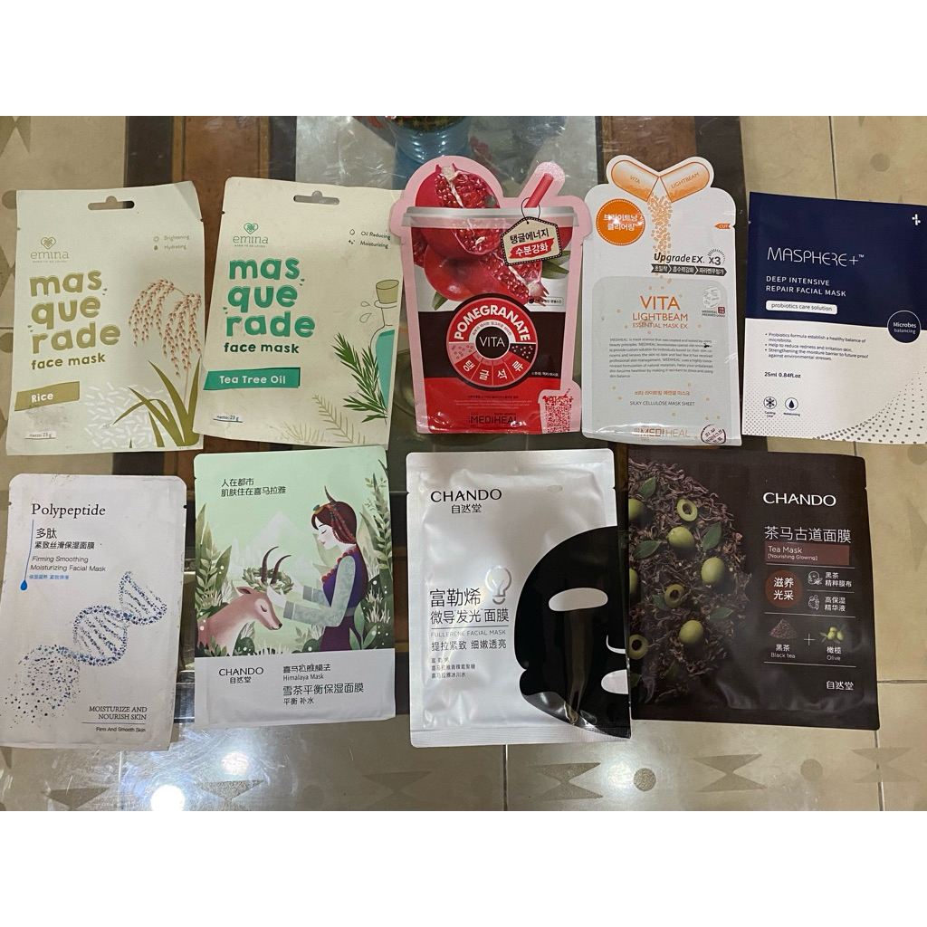 Sheet Mask Mediheal, Chando, Masphere, Polypeptide