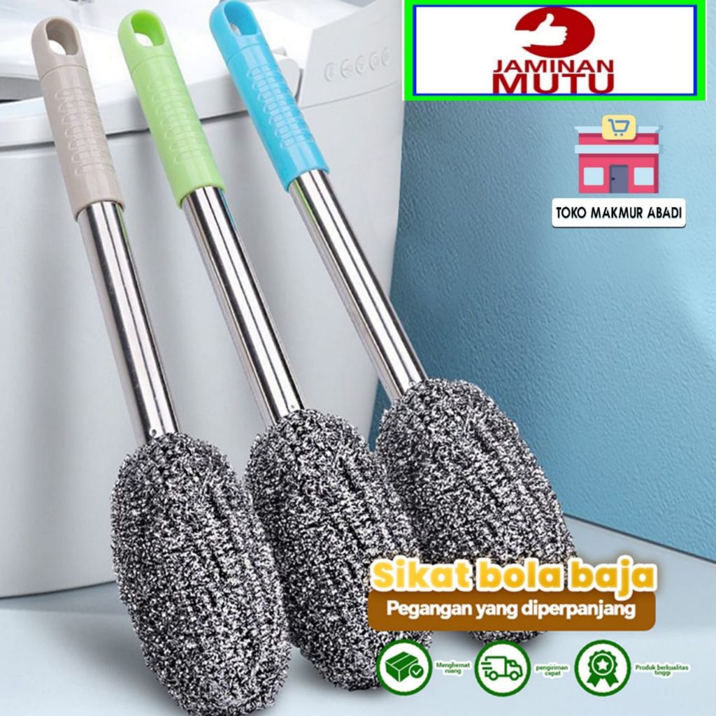 Sikat Kawat Pembersih Serbaguna Sikat Kawat Toilet dengan Pegangan Panjang Sikat Kawat Baja Sikat Mu