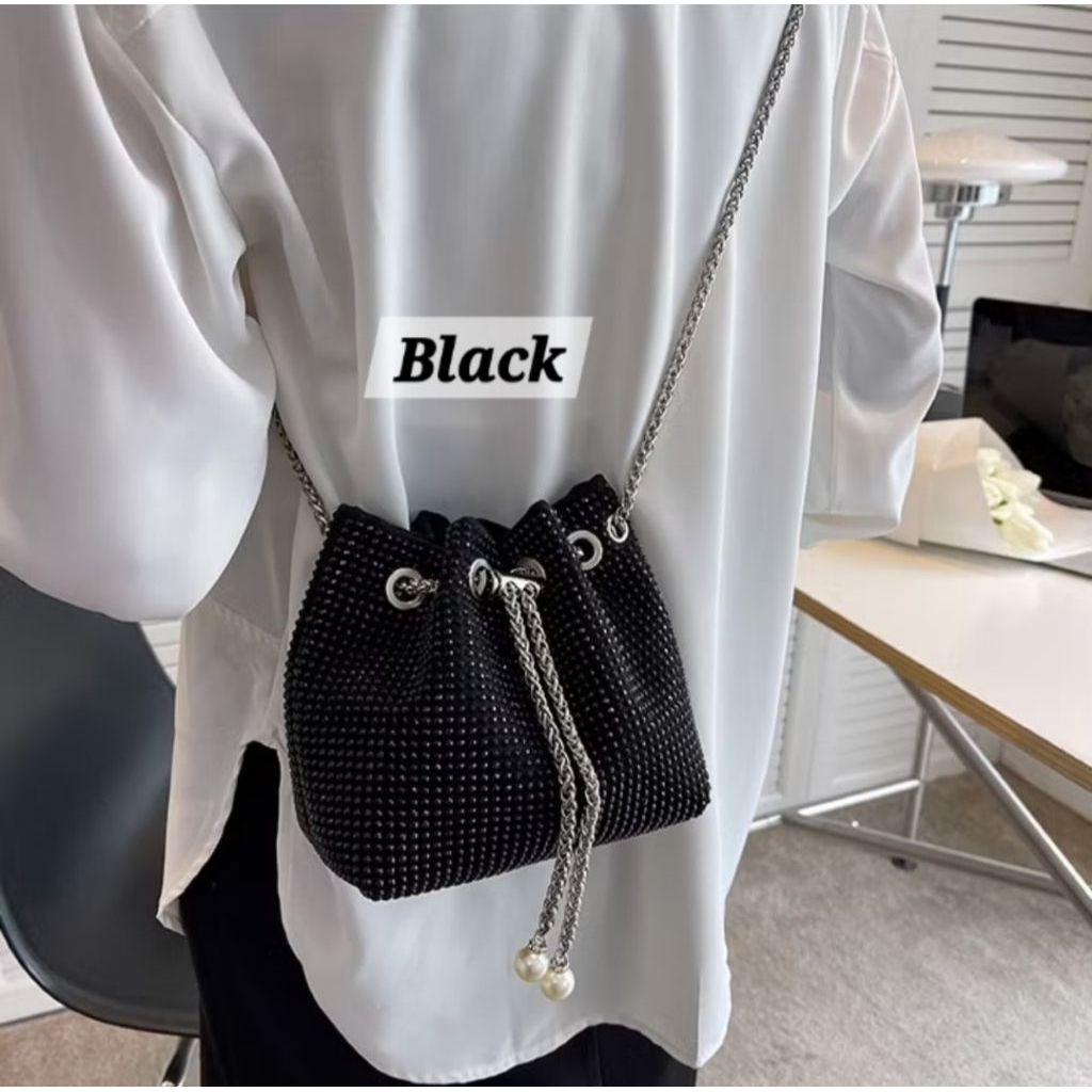 TAS SLEMPANG WANITA - TAS IMPOR -TAS SELEMPANG SERUT BLINGBLING- FASHION KOREA BAG