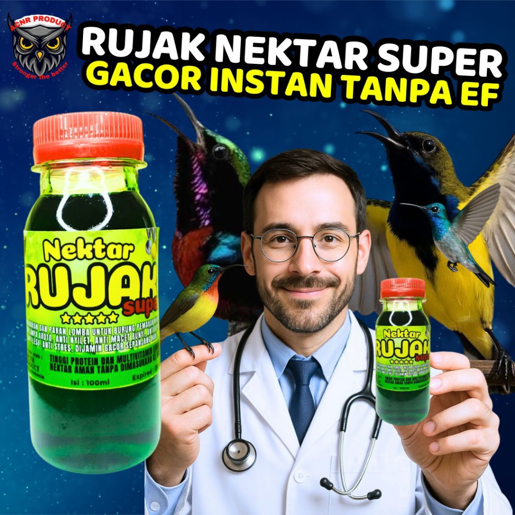 RUJAK NEKTAR SUPER MAKANAN BURUNG SOGON DAN KONIN TINGGI PROTEIN NEKTAR RUJAK GACOR INSTAN NEKTAR SO