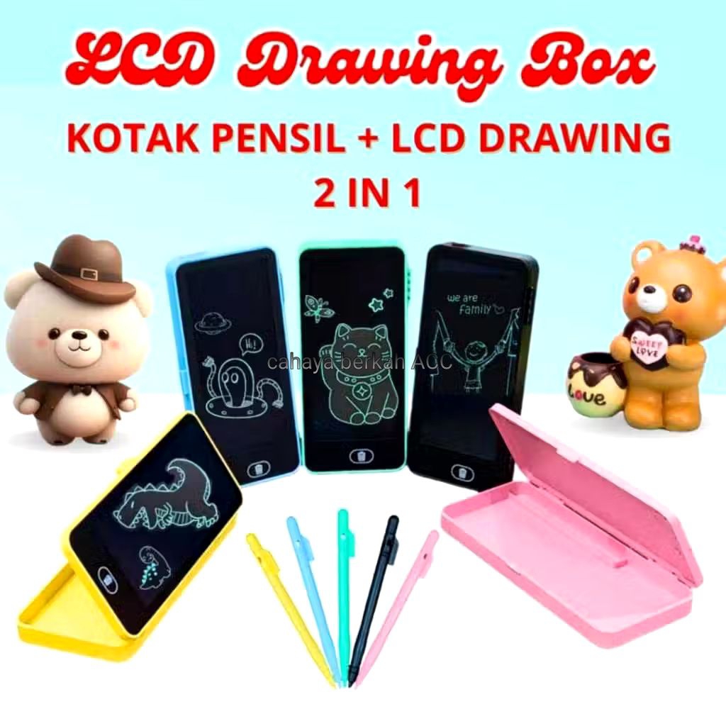 

kotak pensil dilengkapi dengan LCD