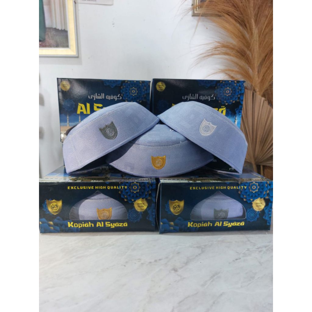 Kopiah Al syaza Ori Premium size 19,5_23 ada tulsian Al syaza bagian dalam