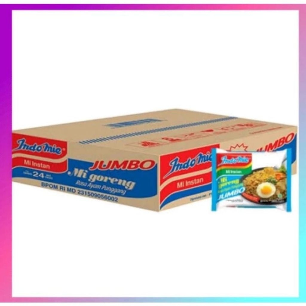 

INDOMIE GORENG JUMBO RASA AYAM PANGGANG 1 KARTON/ 24 PCS