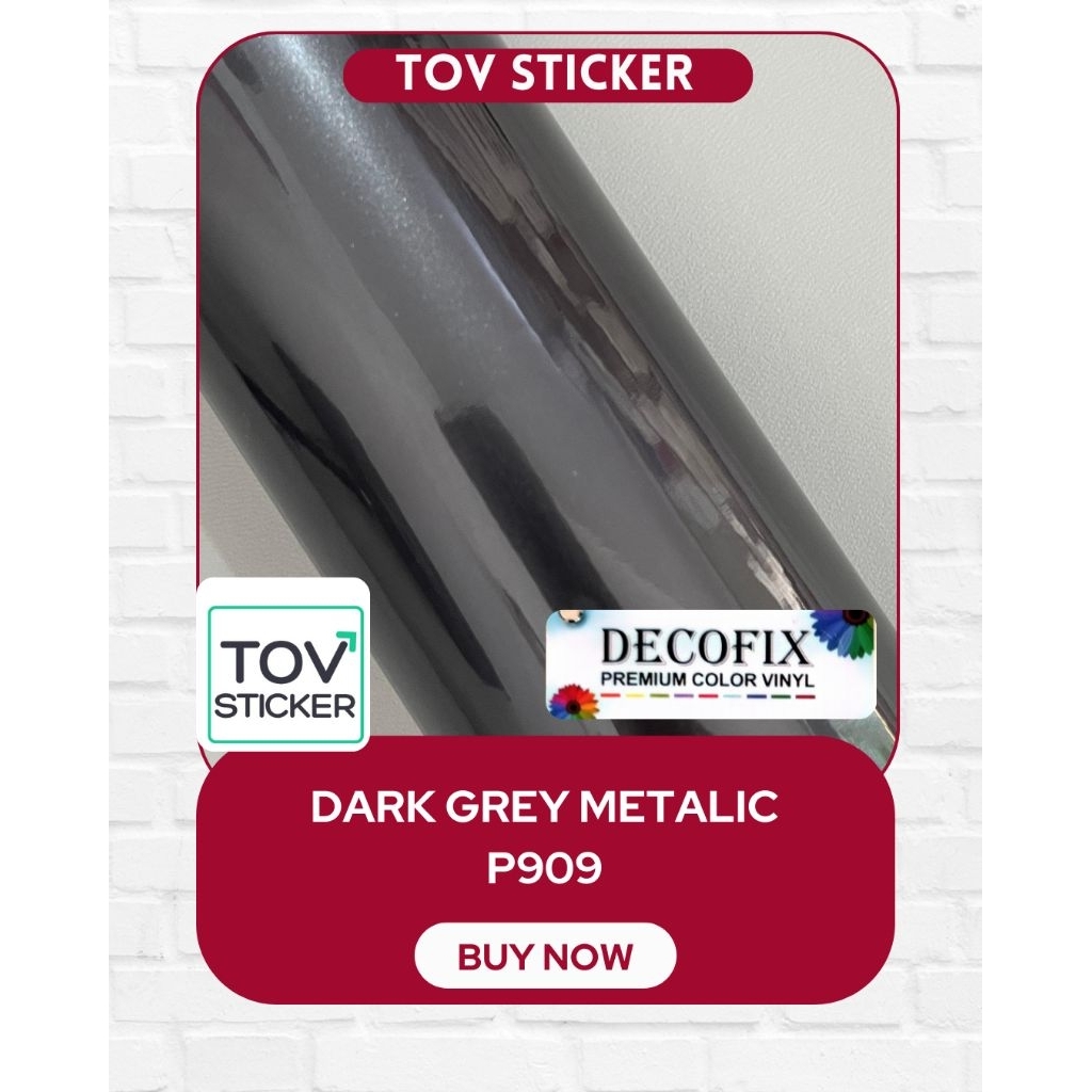 [METER] STICKER DARK GREY CANDY / ABU METALIC