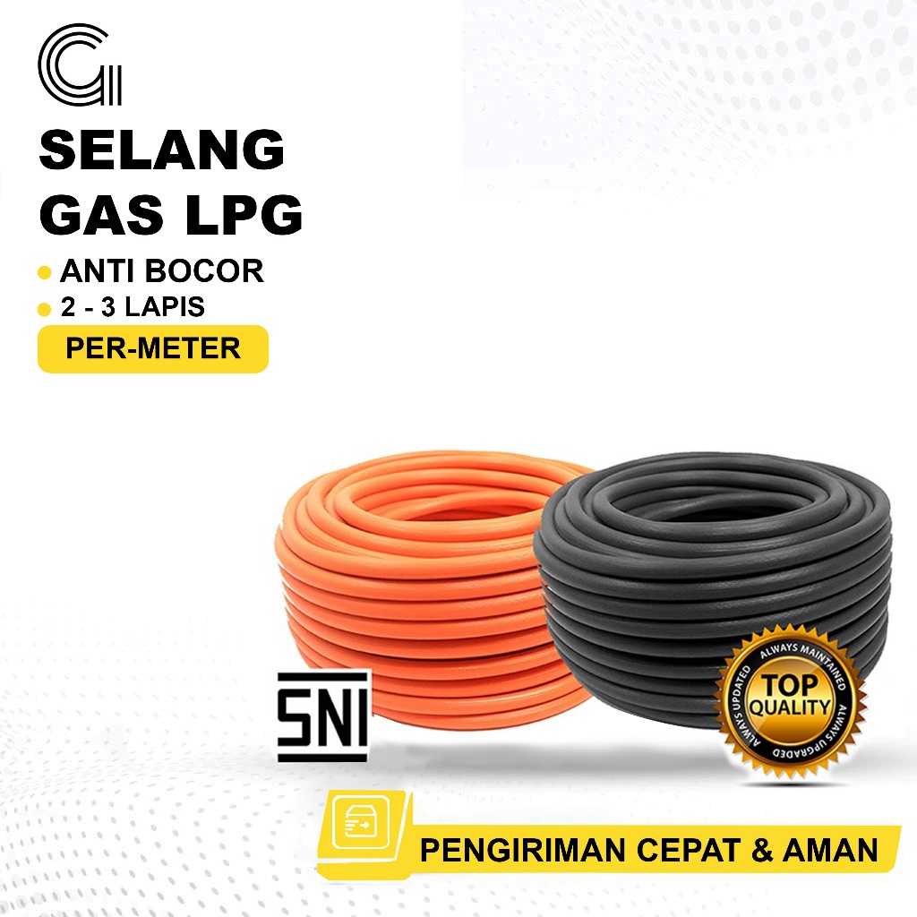 SELANG GEMUK Selang Gas 2 Lapis dan 3 Lapis Tebal Selang Regulator Gas Meteran Tebal Selang Kompor G