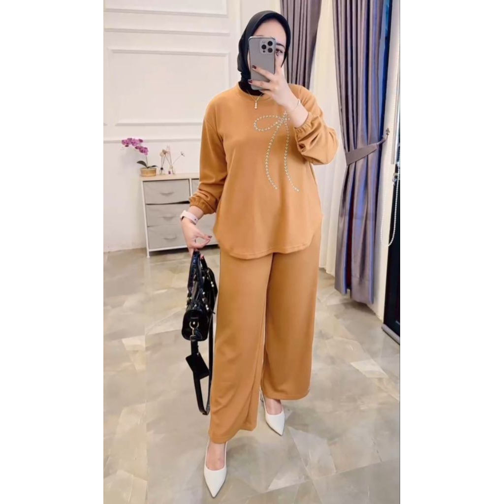 setcel kaos knit rajut import monte cantik kekinian