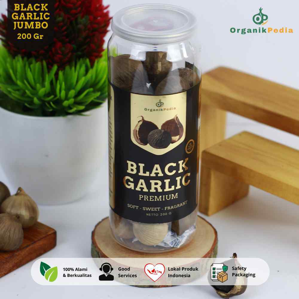 

JUMBO BLACK GARLIC Bawang Hitam Tunggal Premium Organikpedia 200gr