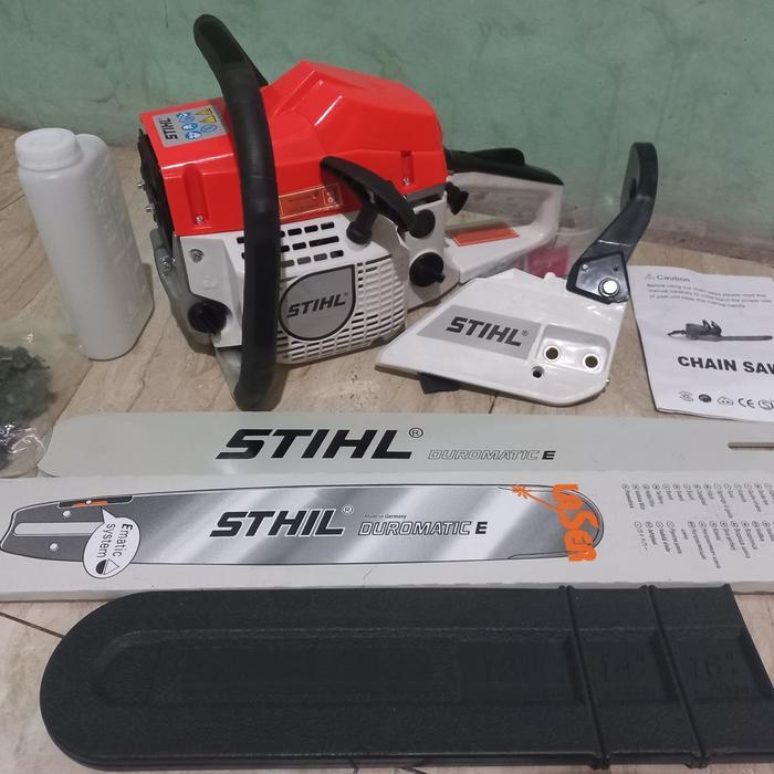 PROMO edon Chainsaw Stihl 382 KOMPLIT FullSet Siap pakai DENGAN BAR DAN RANTAI senso 22 inch lengkap