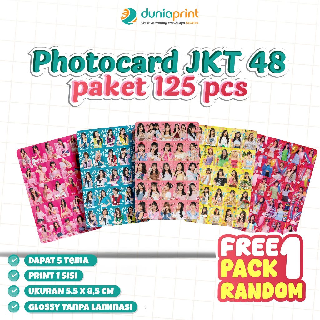 Photocard JKT48 | Photocard | PC JKT48 | JKT48 Photocard | Photocard JKT48 Official Isi 125 pcs | Du