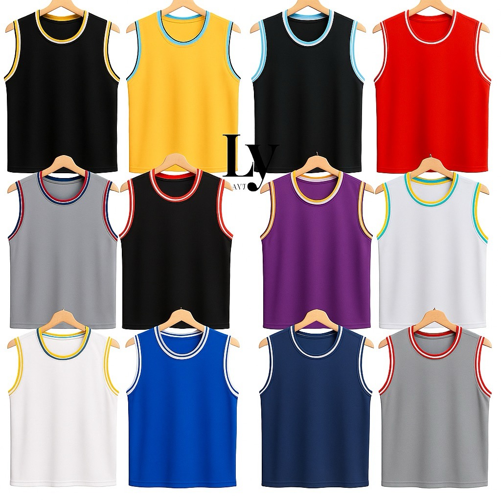HOT PRODUCT JERSEY POLOS SINGLET BAJU BASKET OLAHRAGA BAJU GYM PRIA WANITA SIZE L-XXL